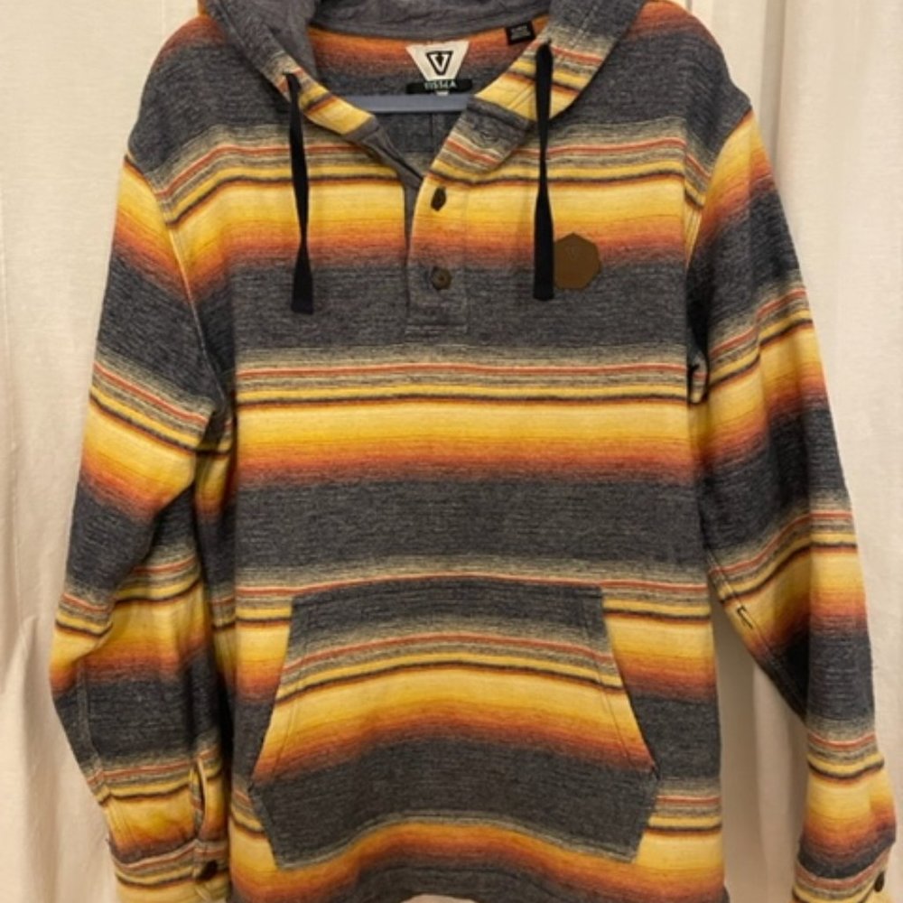 Vissla Men's Striped Cotton Hoodie